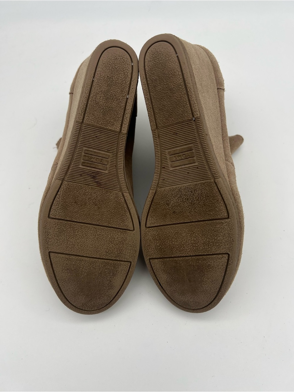 TOMS suede leather Wedge heels Chelsea Boots in tan beige women’s size 9 - Picture 9 of 9